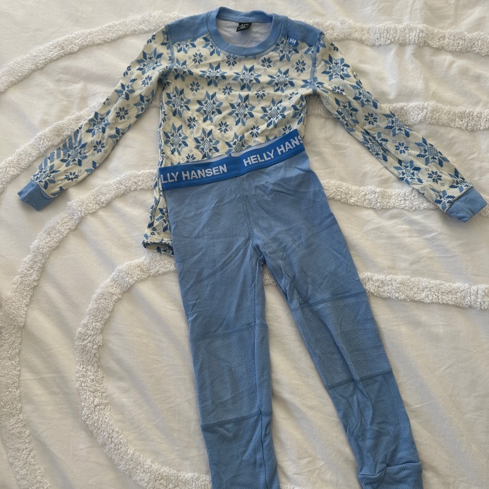 Helly Hansen Blue Snowflake Kids Merino Baselayer Size 5 (110)
